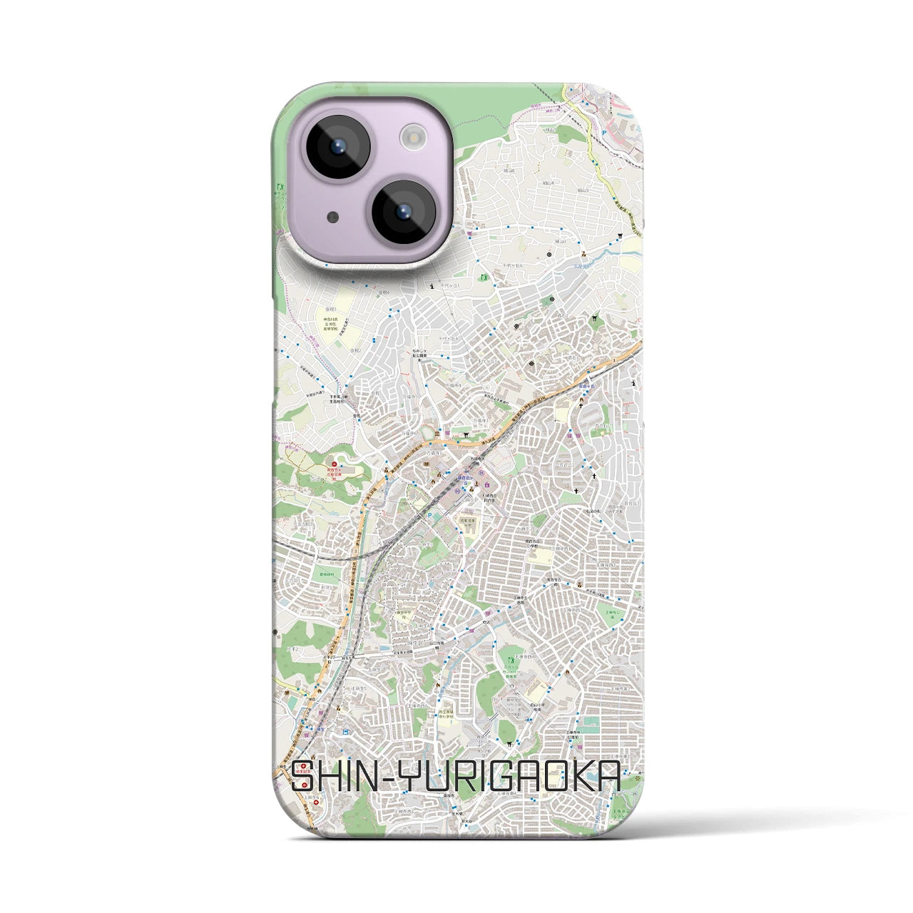 【新百合ヶ丘(神奈川県)】地図柄iPhoneケース(バックカバータイプ)