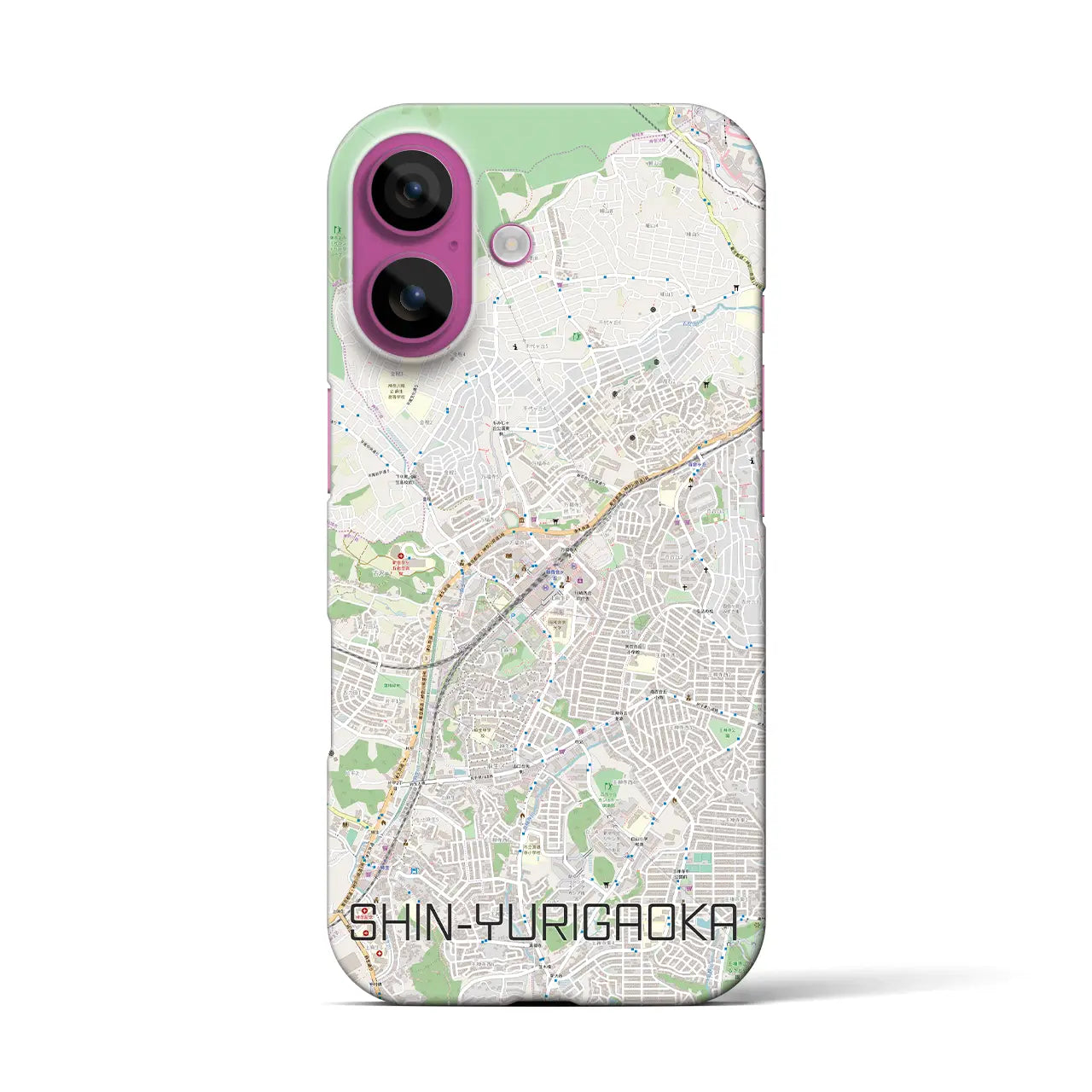 【新百合ヶ丘(神奈川県)】地図柄iPhoneケース(バックカバータイプ)