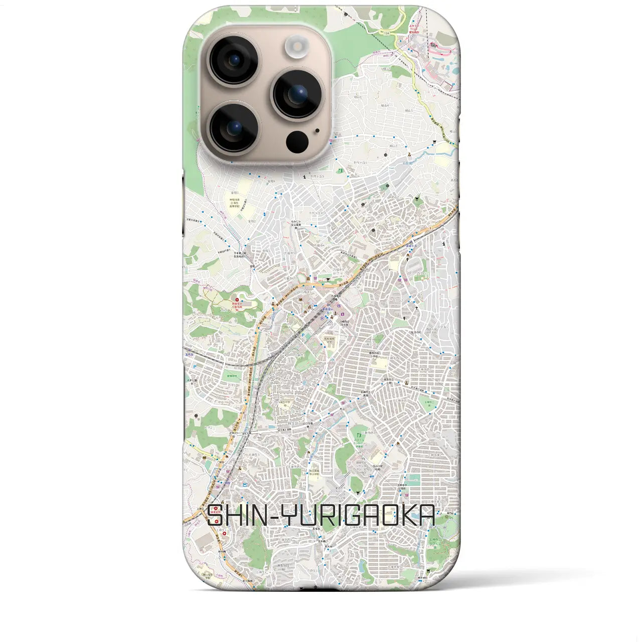 【新百合ヶ丘(神奈川県)】地図柄iPhoneケース(バックカバータイプ)