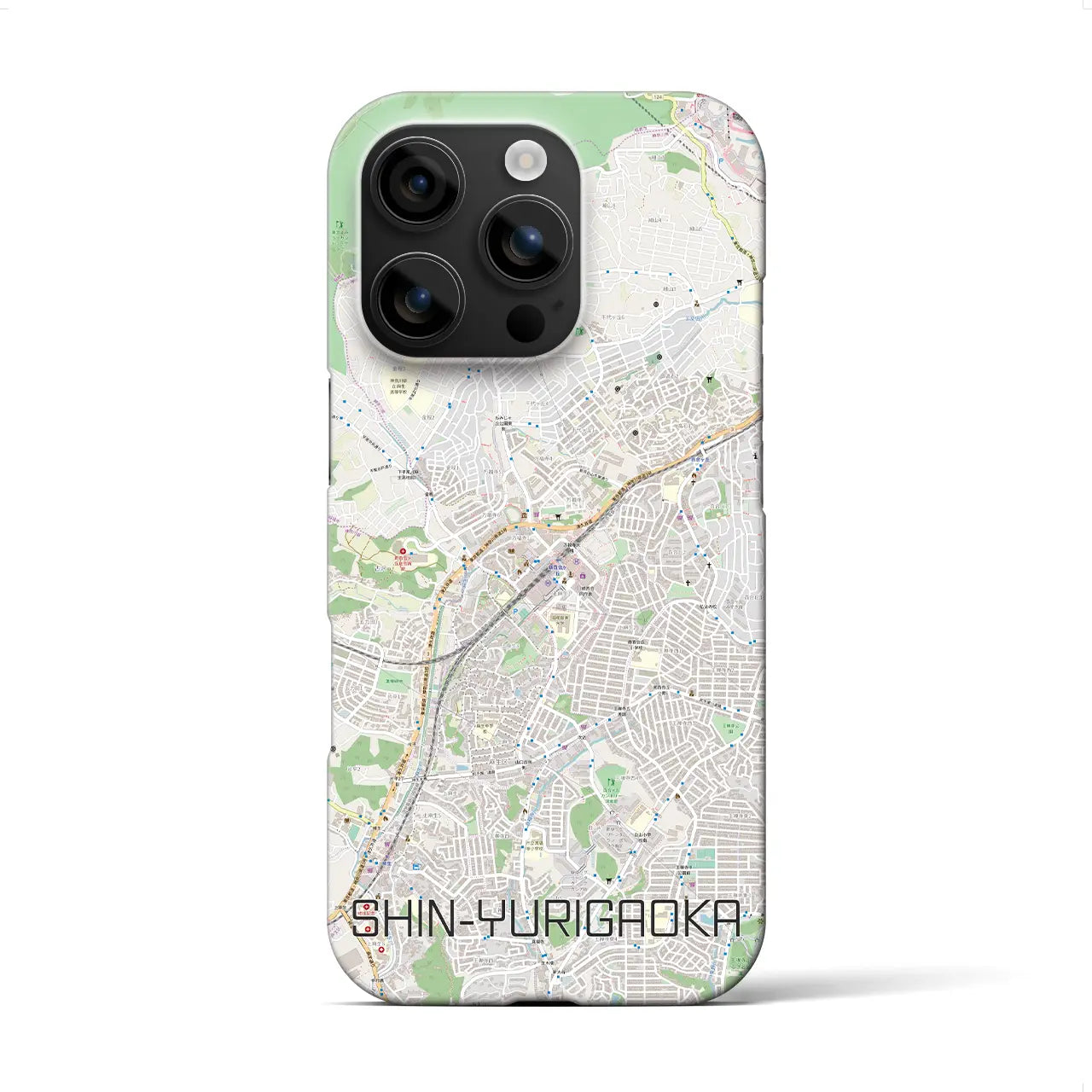 【新百合ヶ丘(神奈川県)】地図柄iPhoneケース(バックカバータイプ)