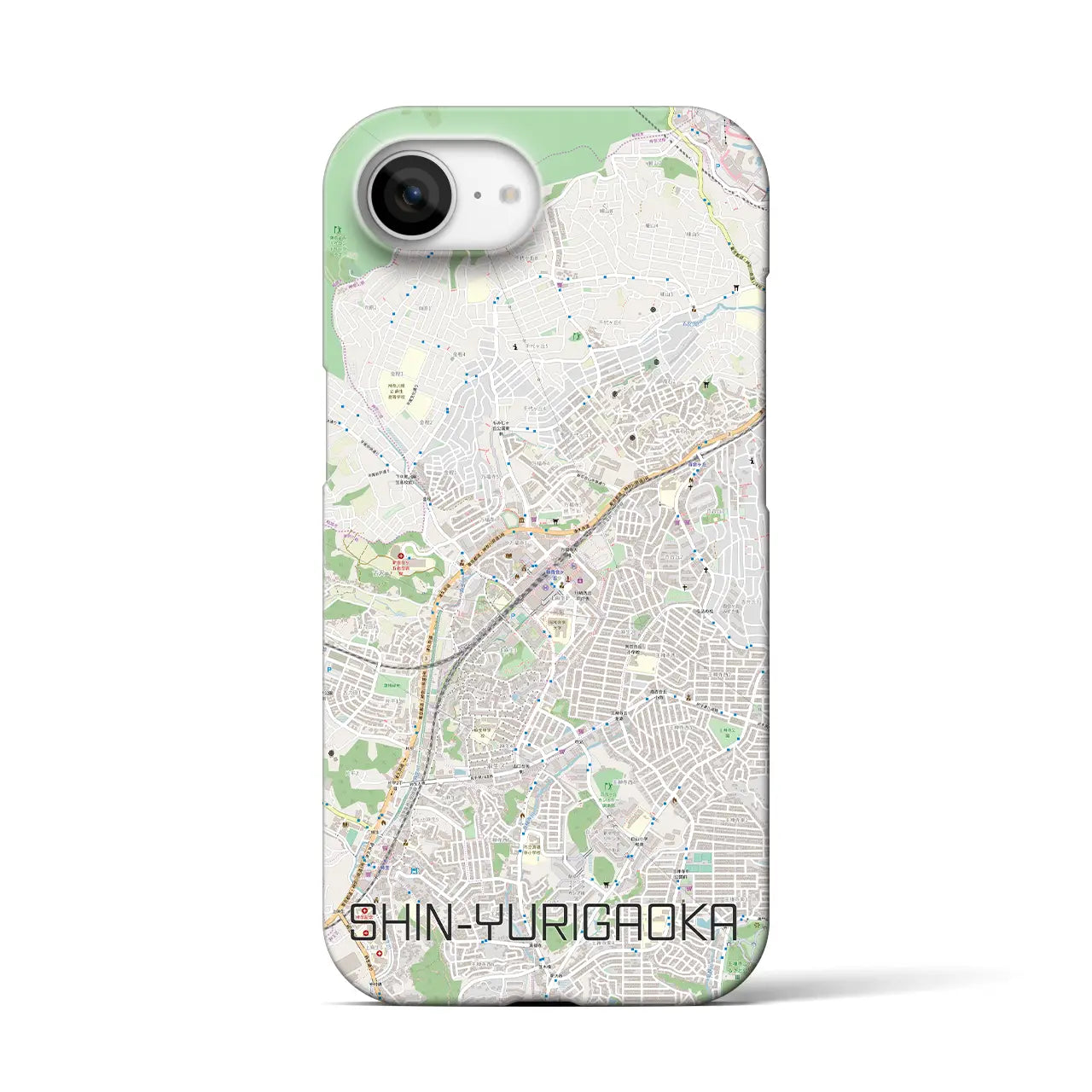 【新百合ヶ丘(神奈川県)】地図柄iPhoneケース(バックカバータイプ)