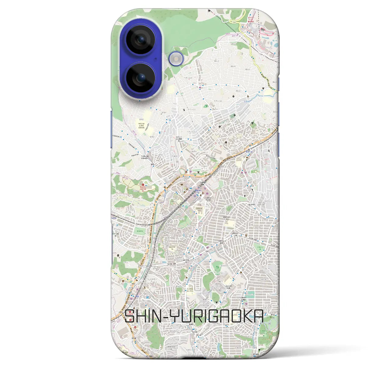【新百合ヶ丘(神奈川県)】地図柄iPhoneケース(バックカバータイプ)ナチュラル・iPhone 16 Pro Max 用