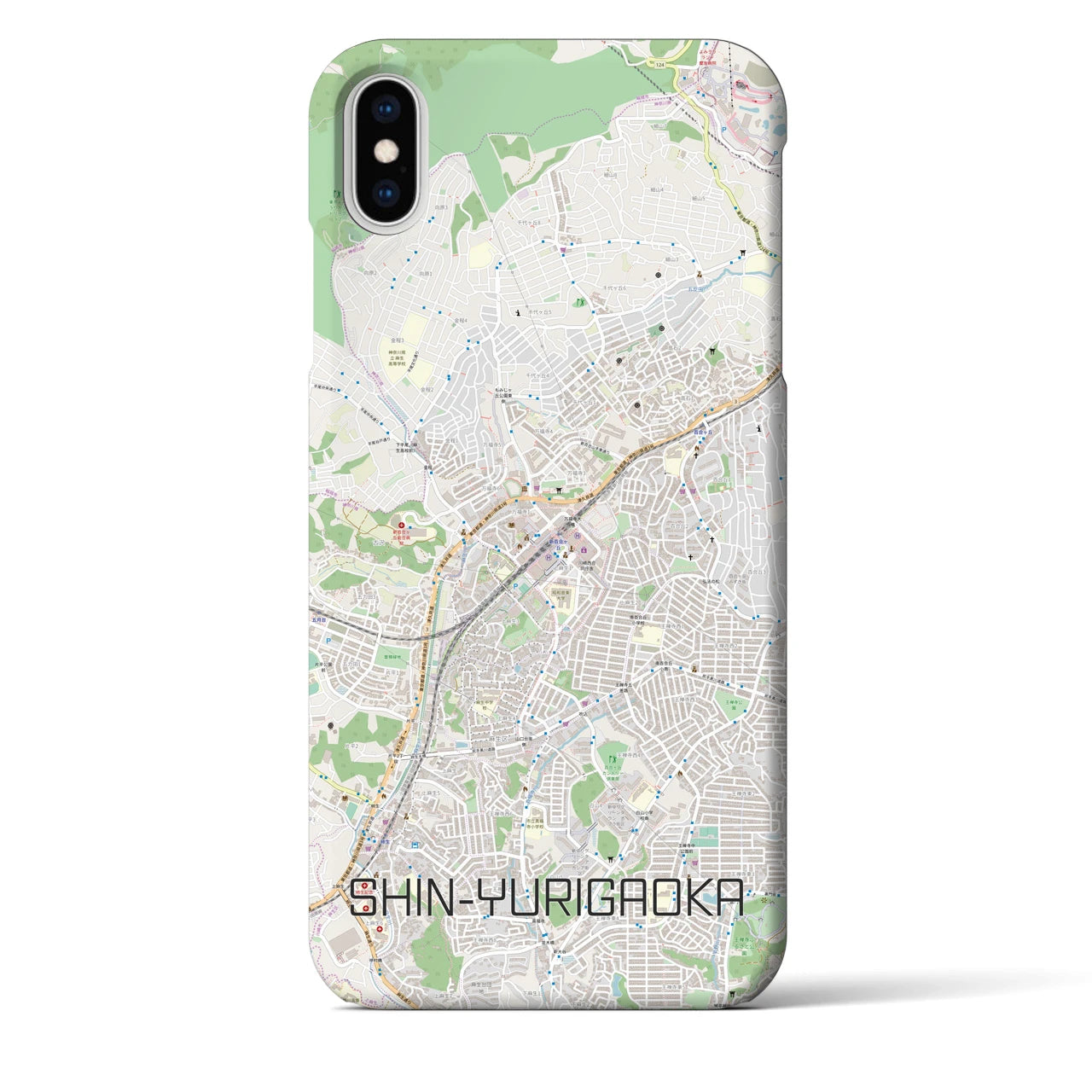 【新百合ヶ丘(神奈川県)】地図柄iPhoneケース(バックカバータイプ)