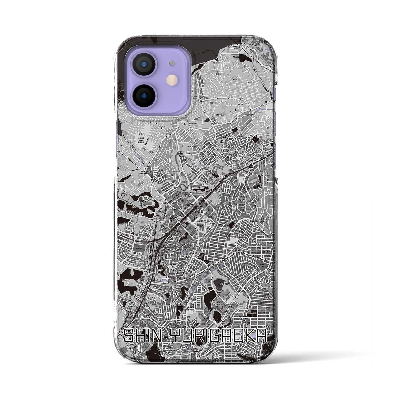 【新百合ヶ丘(神奈川県)】地図柄iPhoneケース(クリアタイプ)