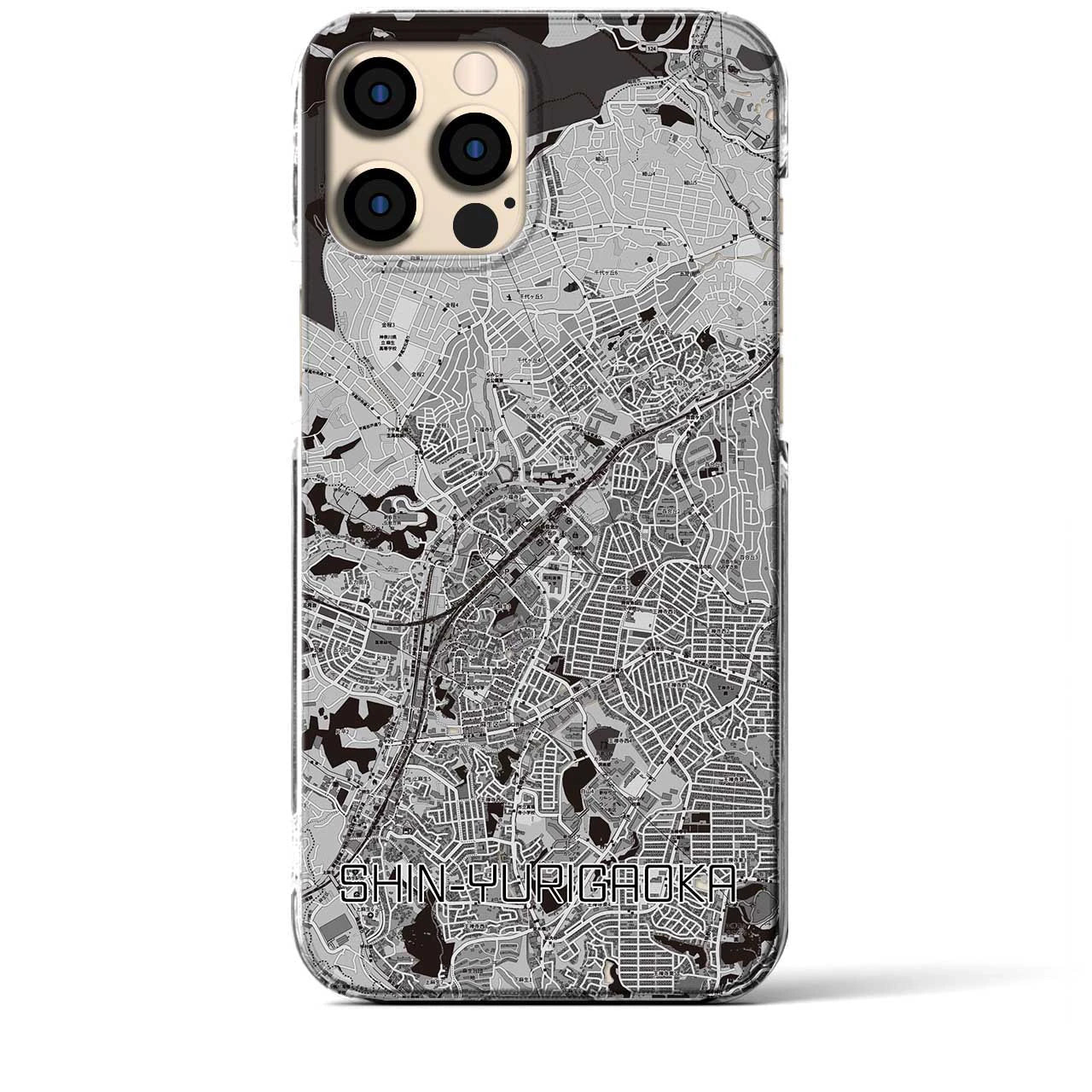 【新百合ヶ丘(神奈川県)】地図柄iPhoneケース(クリアタイプ)