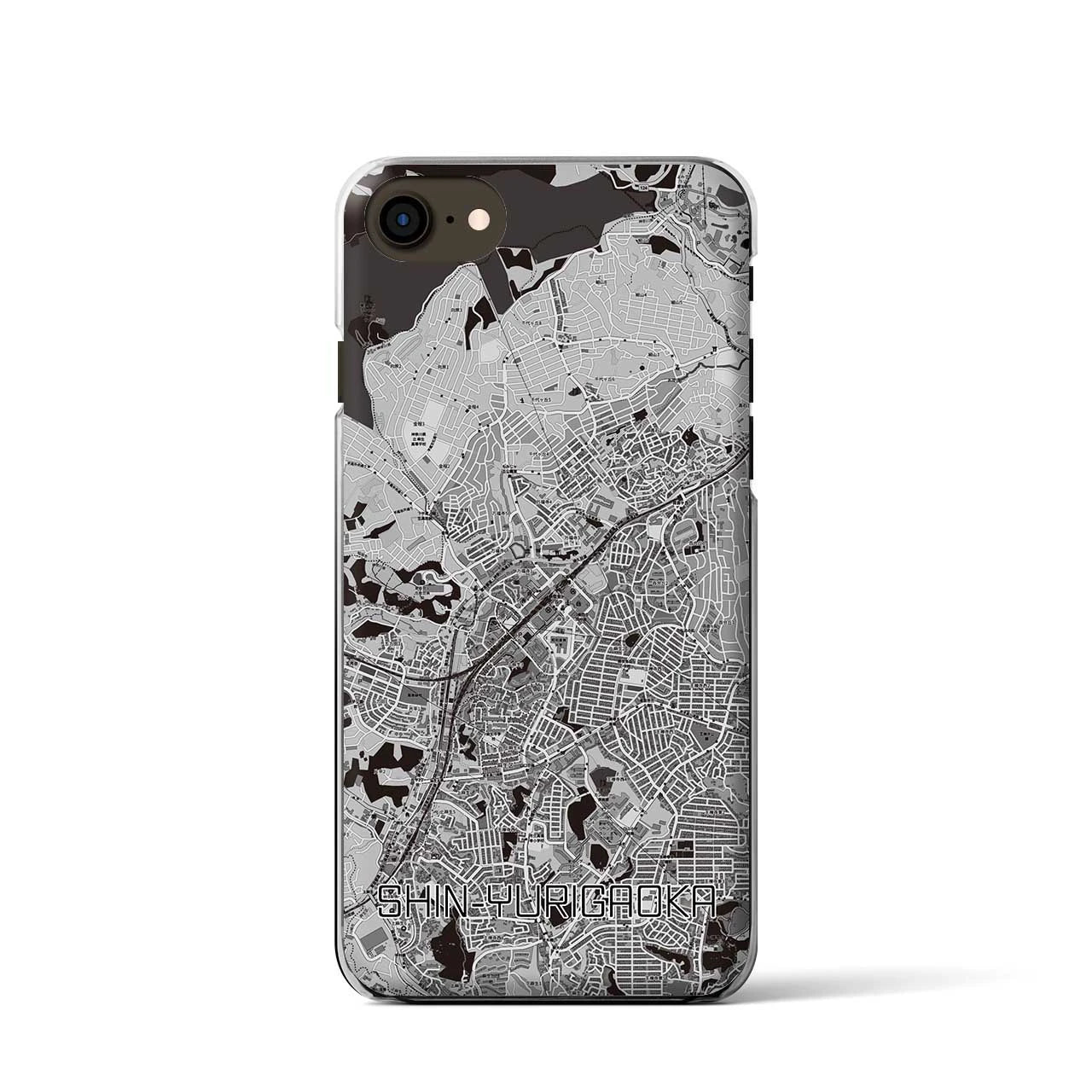 【新百合ヶ丘(神奈川県)】地図柄iPhoneケース(クリアタイプ)