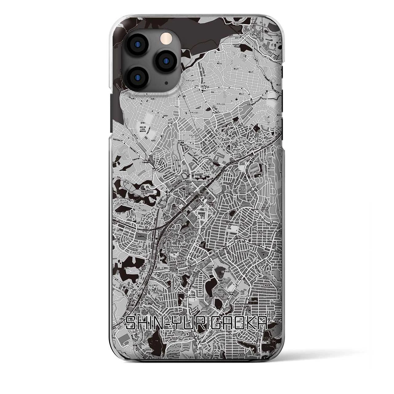 【新百合ヶ丘(神奈川県)】地図柄iPhoneケース(クリアタイプ)