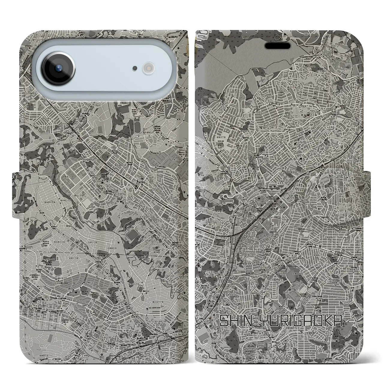 【新百合ヶ丘(神奈川県)】地図柄iPhoneケース(手帳タイプ)