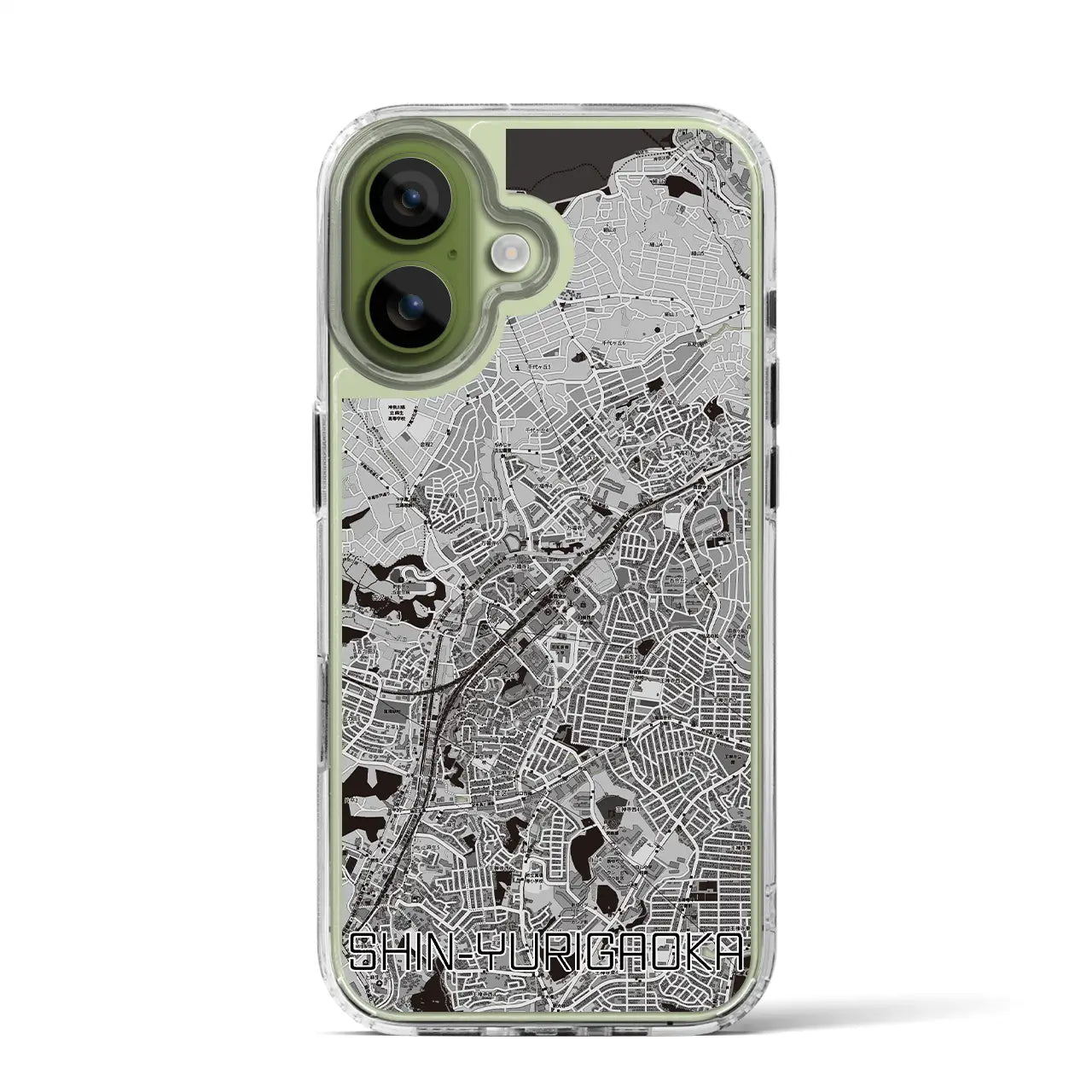 【新百合ヶ丘(神奈川県)】地図柄iPhoneケース(MagSafeタイプ)