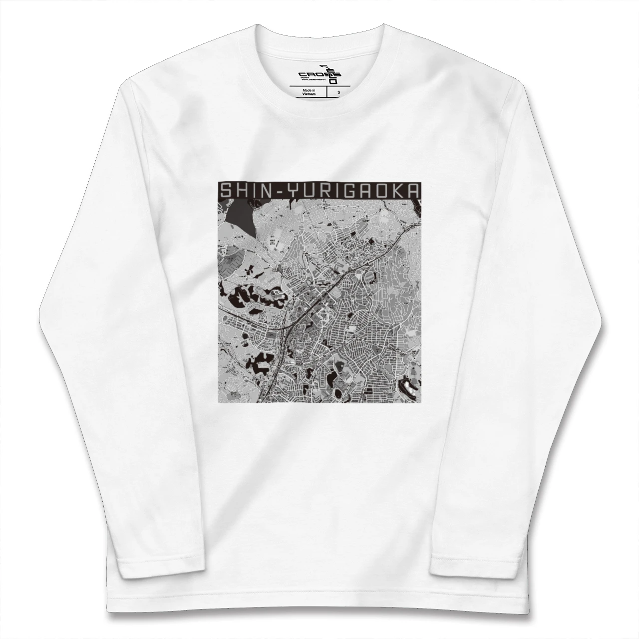 【新百合ヶ丘(神奈川県)】地図柄ロングスリーブTシャツ