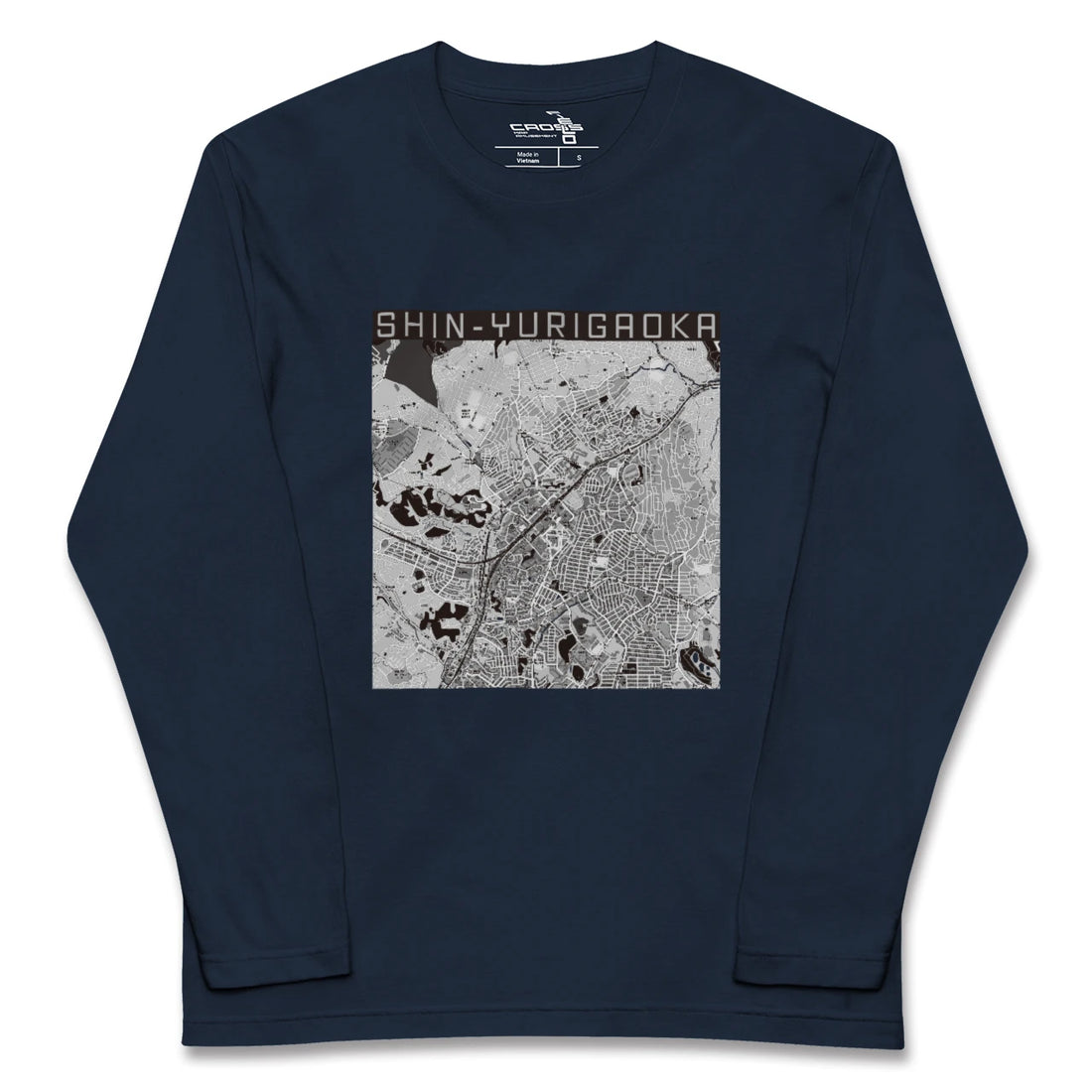 【新百合ヶ丘(神奈川県)】地図柄ロングスリーブTシャツ