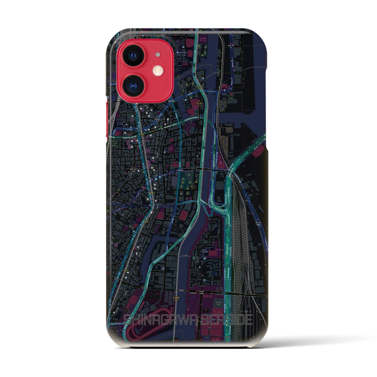 【品川シーサイド(東京都)】地図柄iPhoneケース(バックカバータイプ)