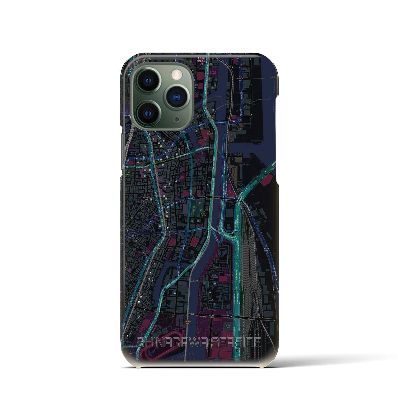 【品川シーサイド(東京都)】地図柄iPhoneケース(バックカバータイプ)