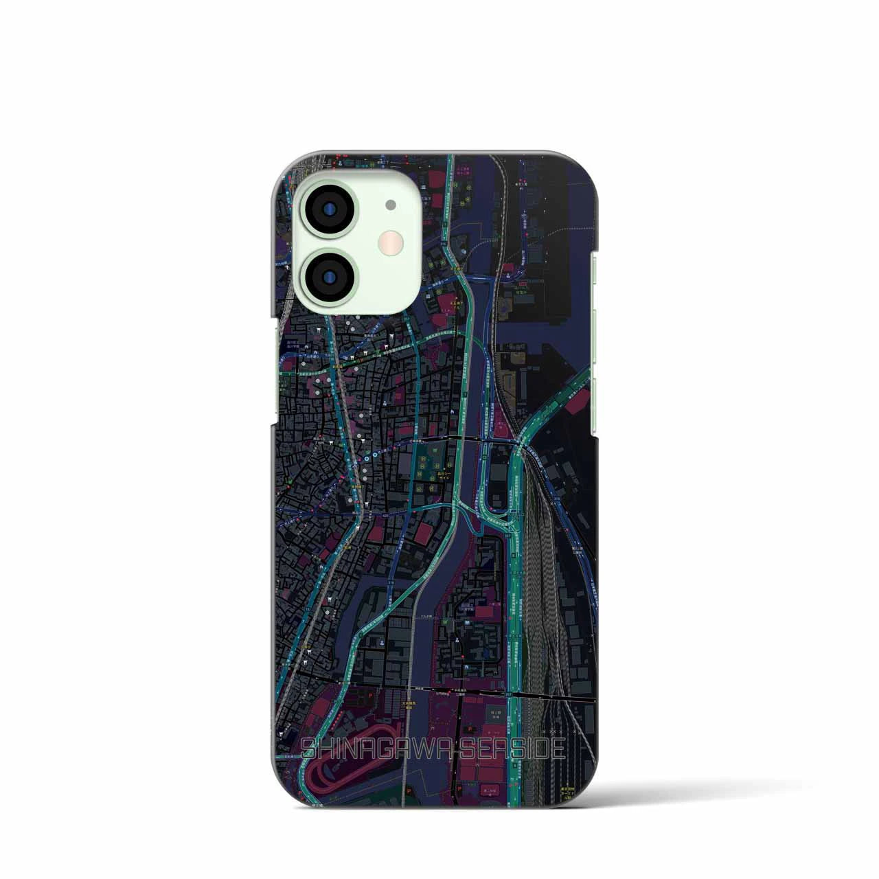 【品川シーサイド(東京都)】地図柄iPhoneケース(バックカバータイプ)