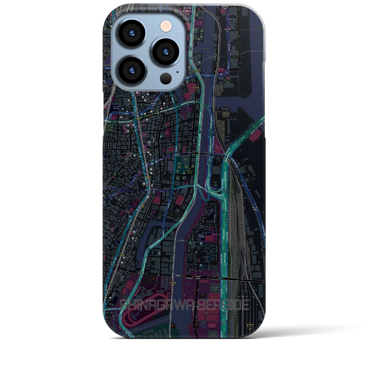 【品川シーサイド(東京都)】地図柄iPhoneケース(バックカバータイプ)