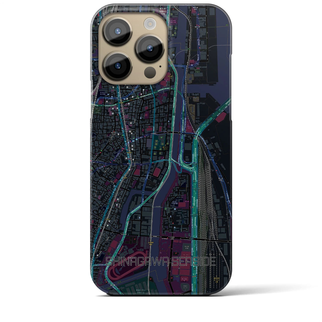 【品川シーサイド(東京都)】地図柄iPhoneケース(バックカバータイプ)