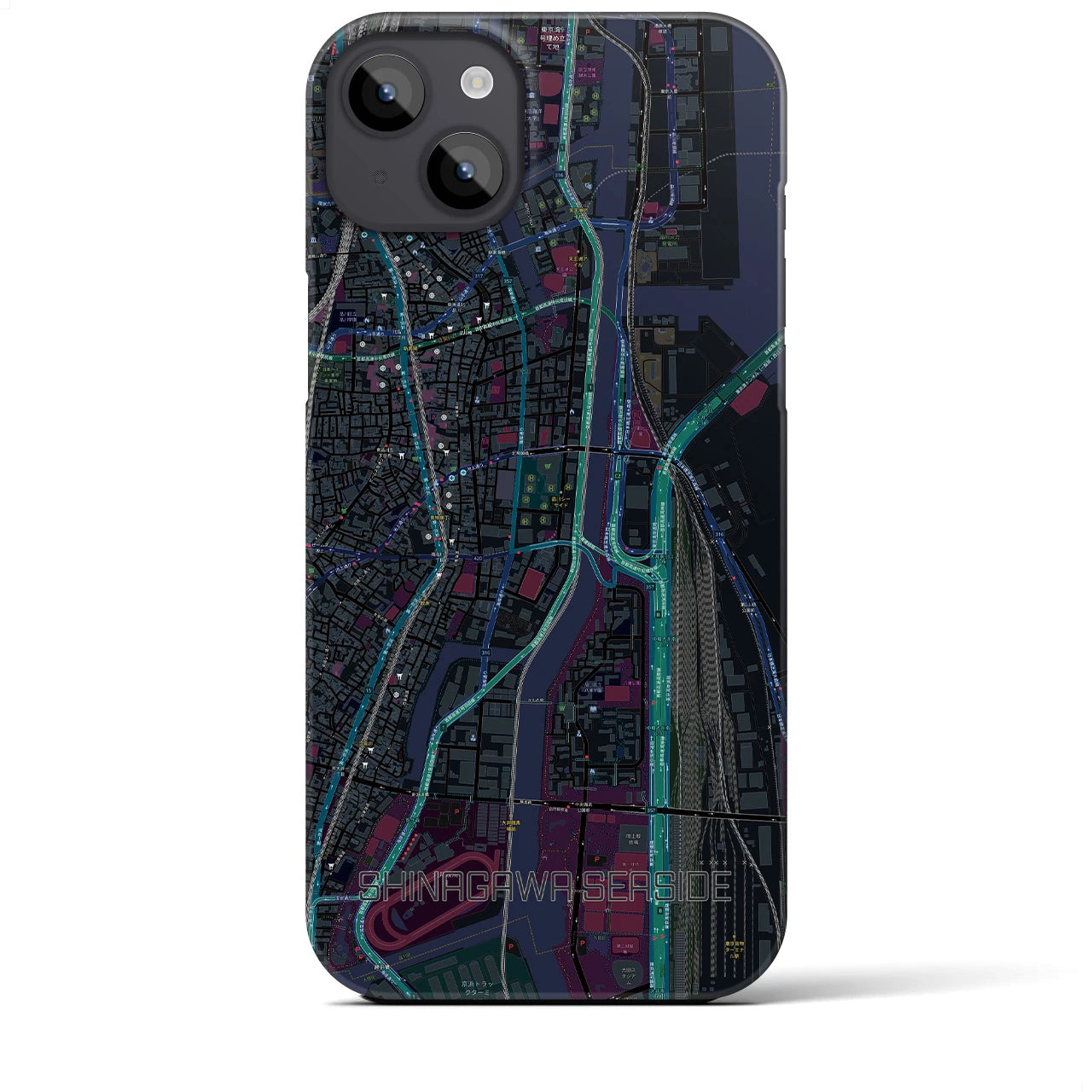 【品川シーサイド(東京都)】地図柄iPhoneケース(バックカバータイプ)
