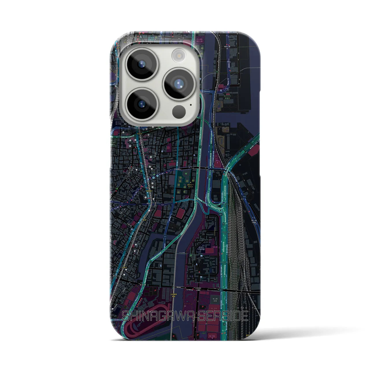 【品川シーサイド(東京都)】地図柄iPhoneケース(バックカバータイプ)