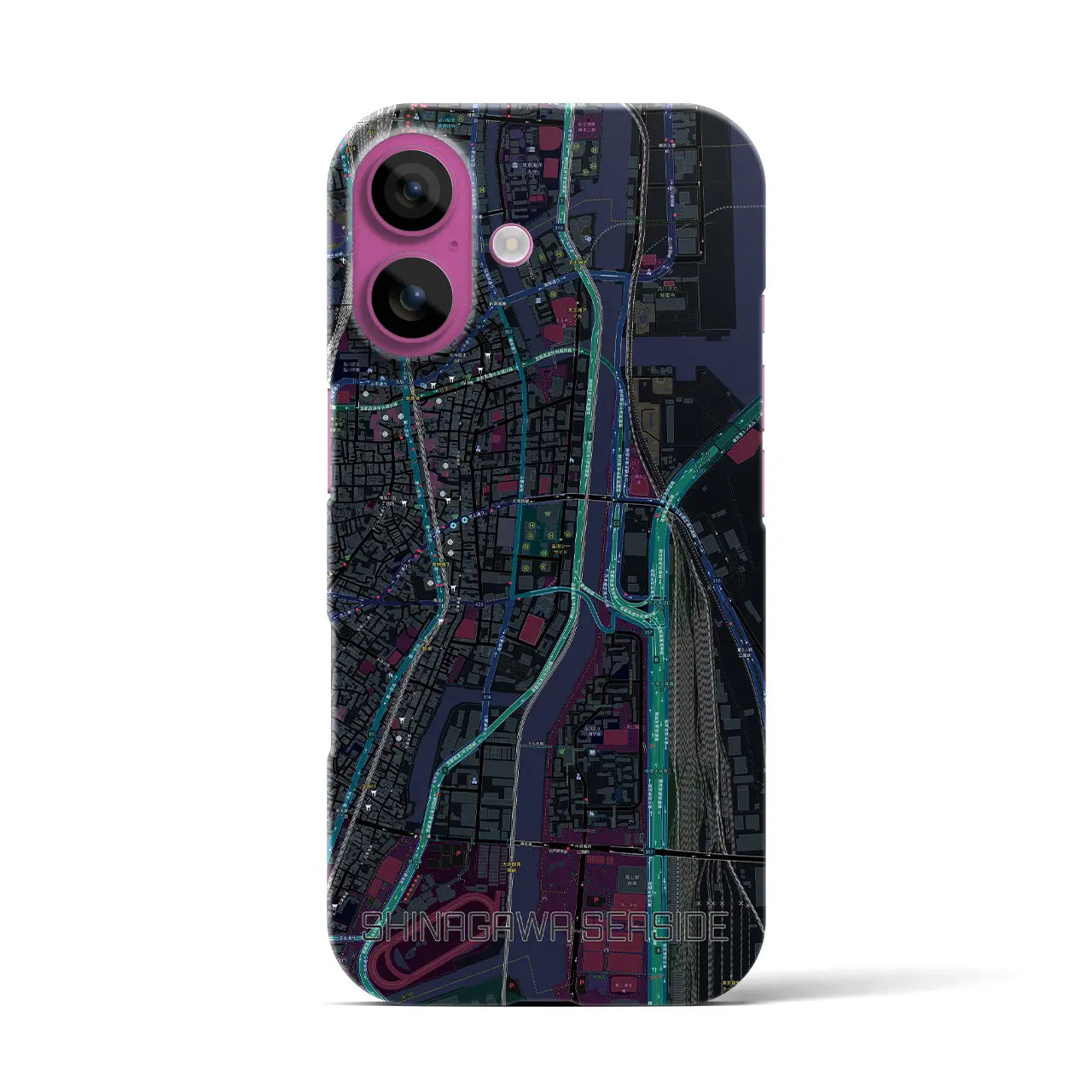 【品川シーサイド(東京都)】地図柄iPhoneケース(バックカバータイプ)