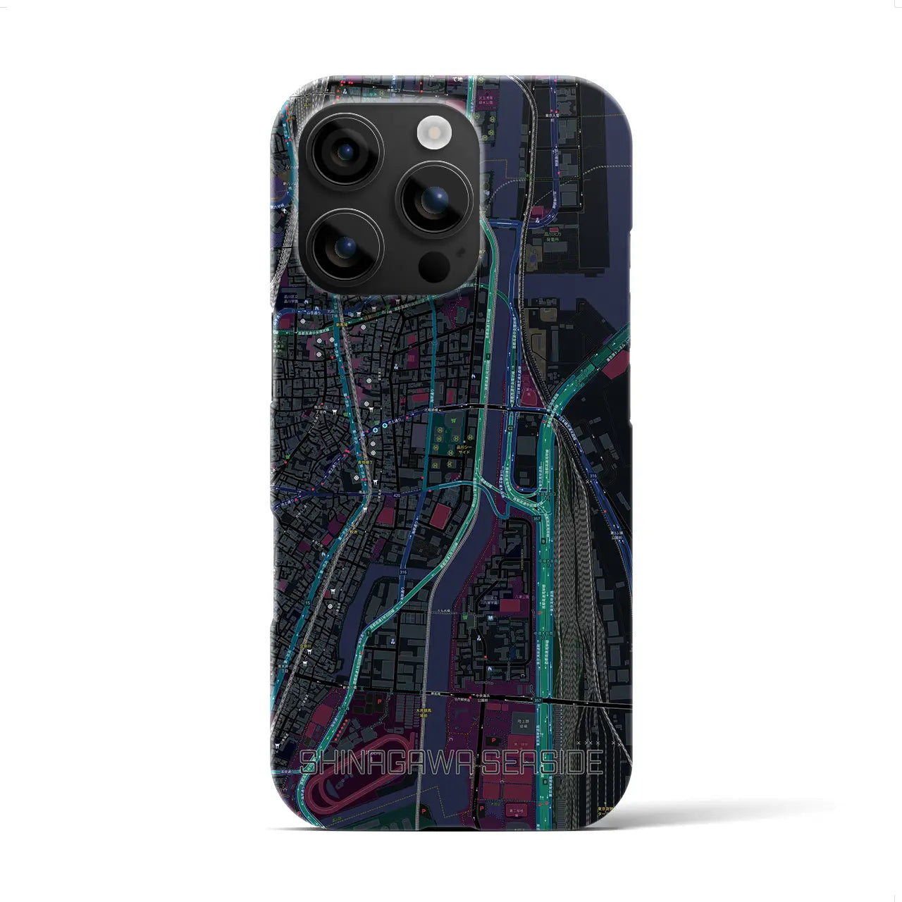 【品川シーサイド(東京都)】地図柄iPhoneケース(バックカバータイプ)