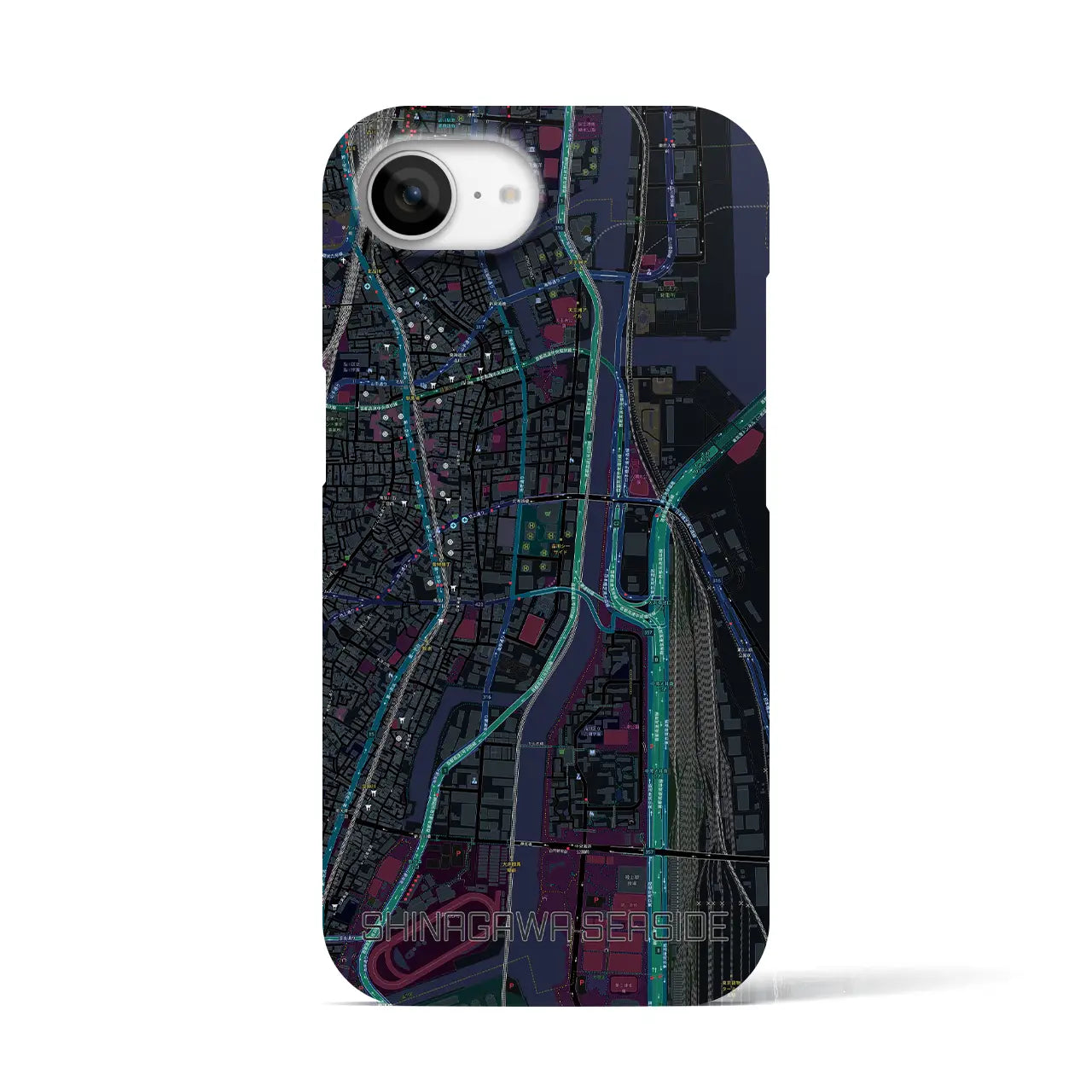 【品川シーサイド(東京都)】地図柄iPhoneケース(バックカバータイプ)