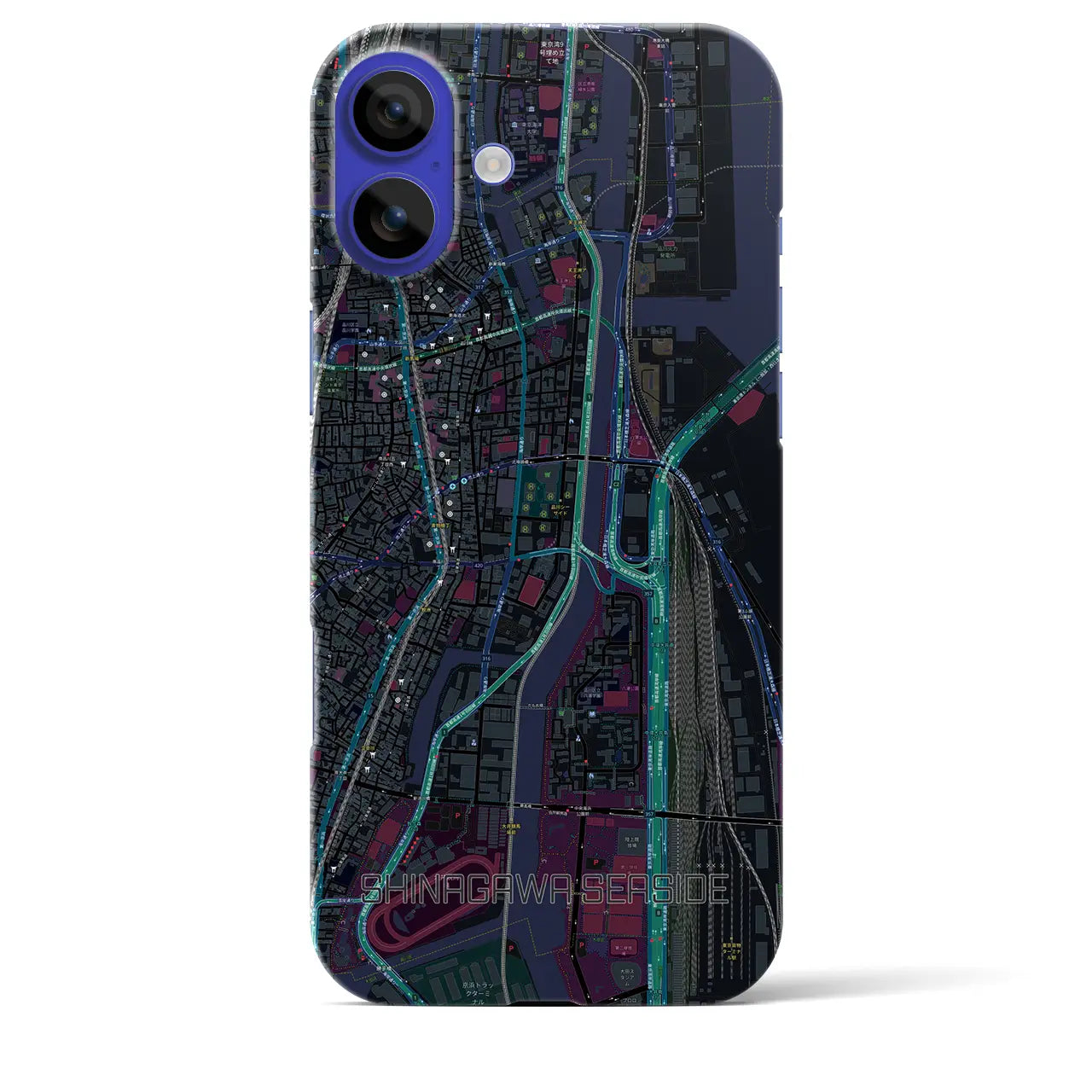 【品川シーサイド(東京都)】地図柄iPhoneケース(バックカバータイプ)