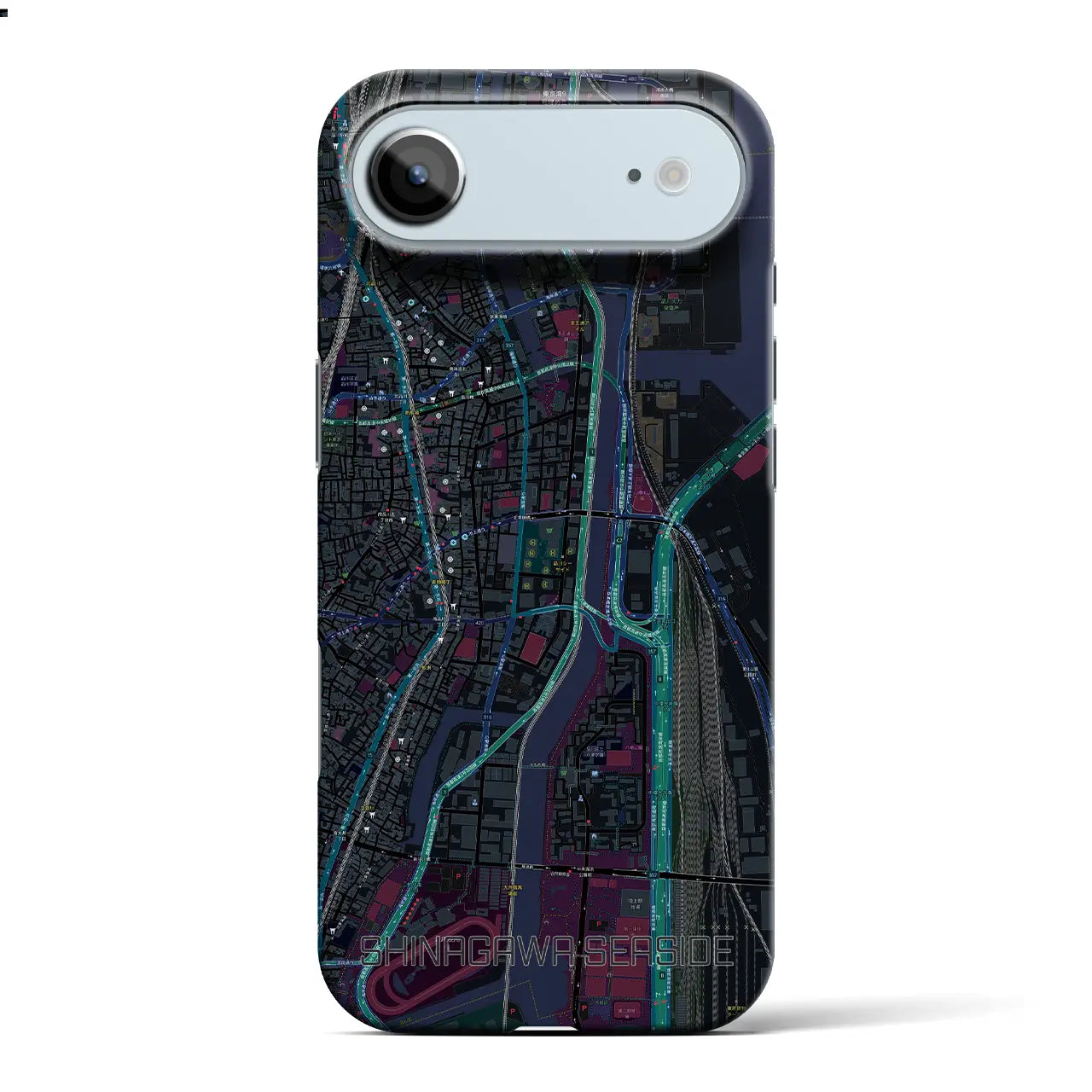 【品川シーサイド(東京都)】地図柄iPhoneケース(バックカバータイプ)