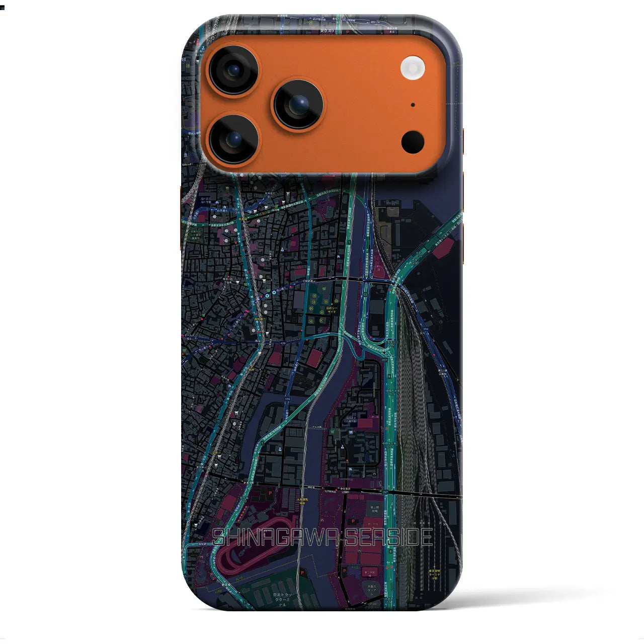【品川シーサイド(東京都)】地図柄iPhoneケース(バックカバータイプ)