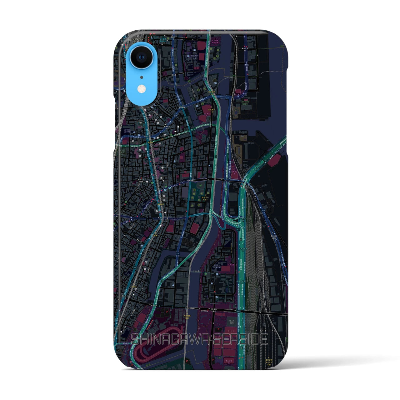 【品川シーサイド(東京都)】地図柄iPhoneケース(バックカバータイプ)