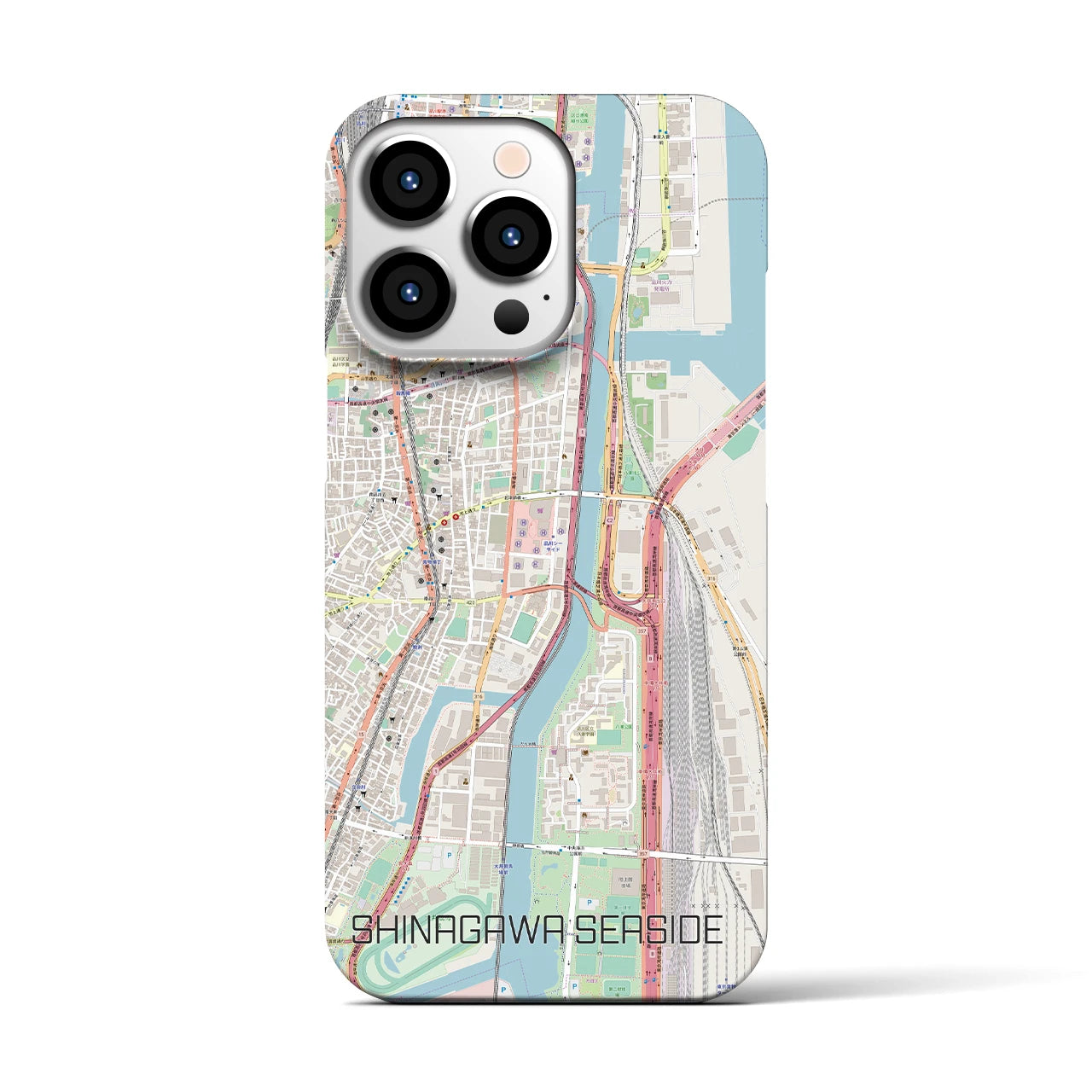 【品川シーサイド(東京都)】地図柄iPhoneケース(バックカバータイプ)
