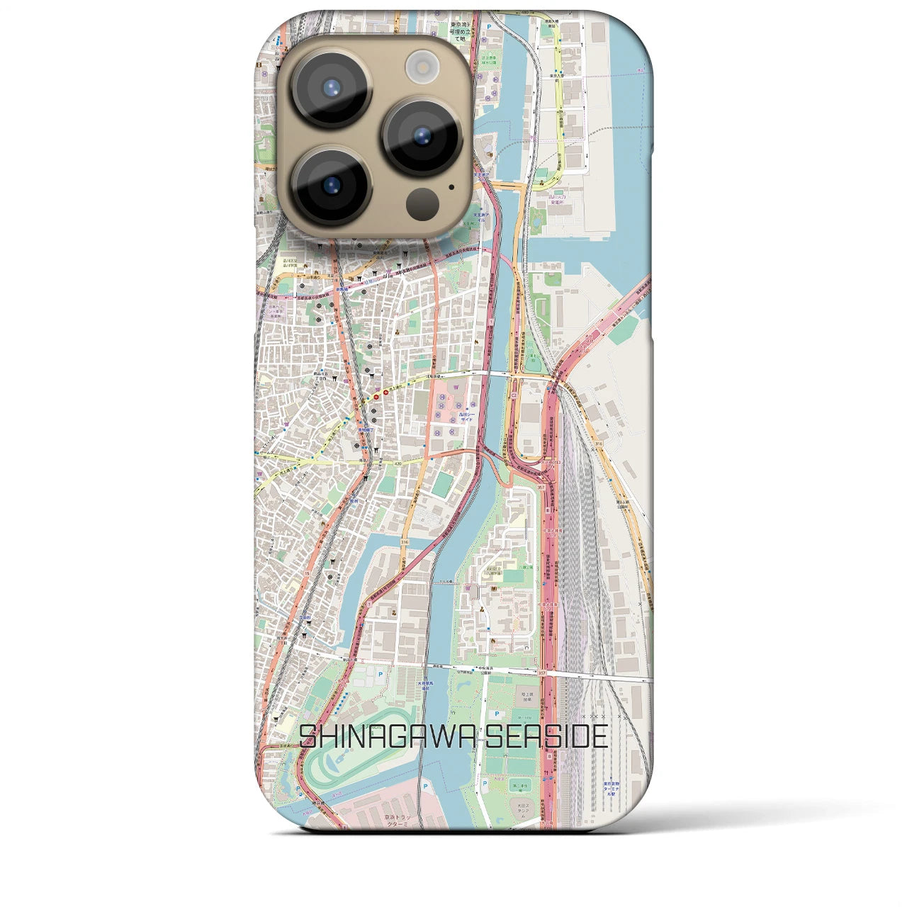 【品川シーサイド(東京都)】地図柄iPhoneケース(バックカバータイプ)