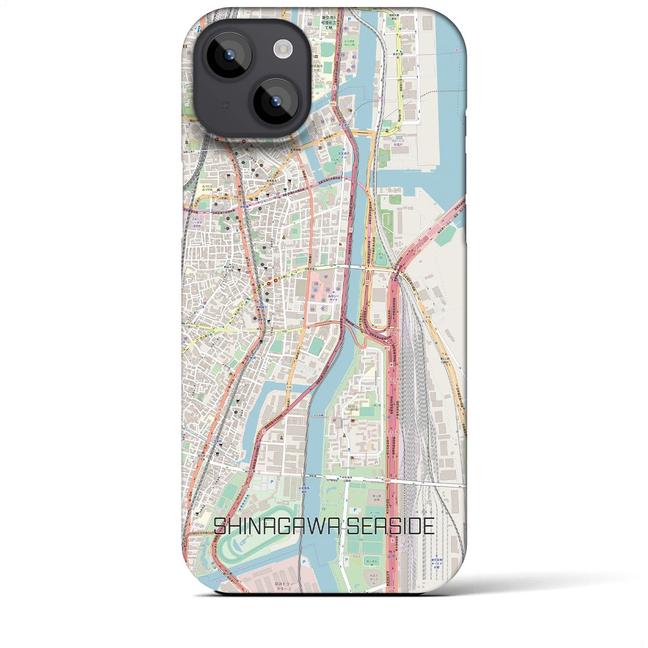 【品川シーサイド(東京都)】地図柄iPhoneケース(バックカバータイプ)
