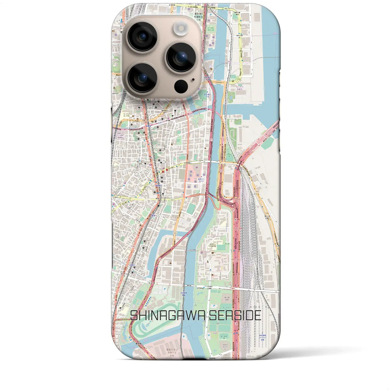 【品川シーサイド(東京都)】地図柄iPhoneケース(バックカバータイプ)