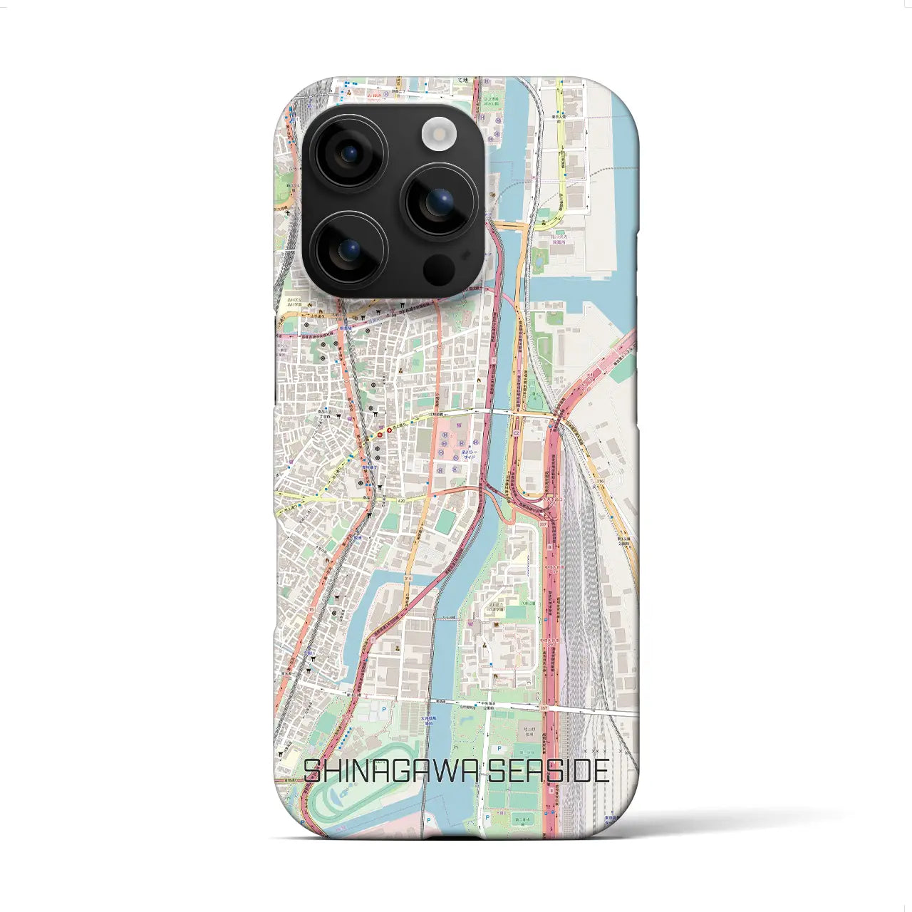 【品川シーサイド(東京都)】地図柄iPhoneケース(バックカバータイプ)