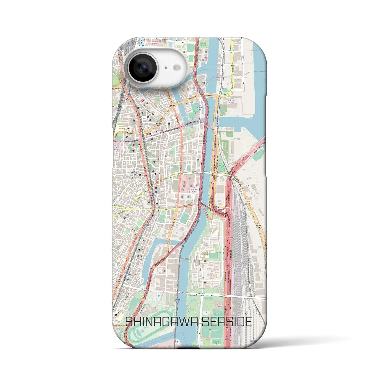 【品川シーサイド(東京都)】地図柄iPhoneケース(バックカバータイプ)