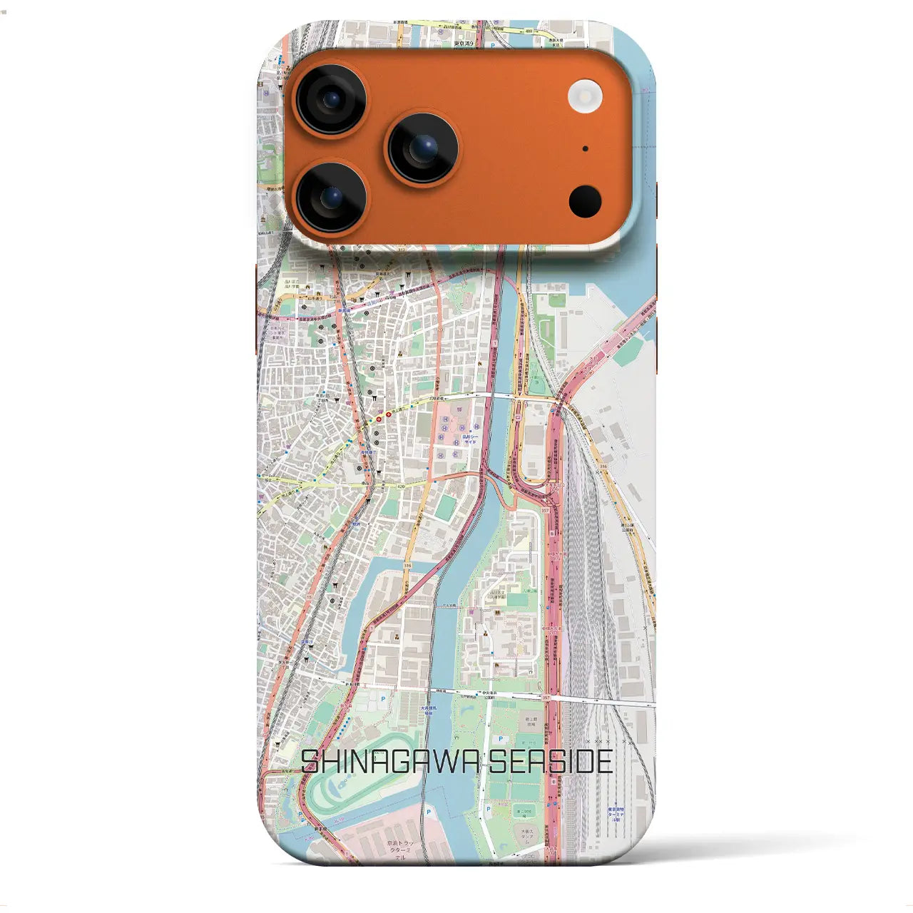 【品川シーサイド(東京都)】地図柄iPhoneケース(バックカバータイプ)