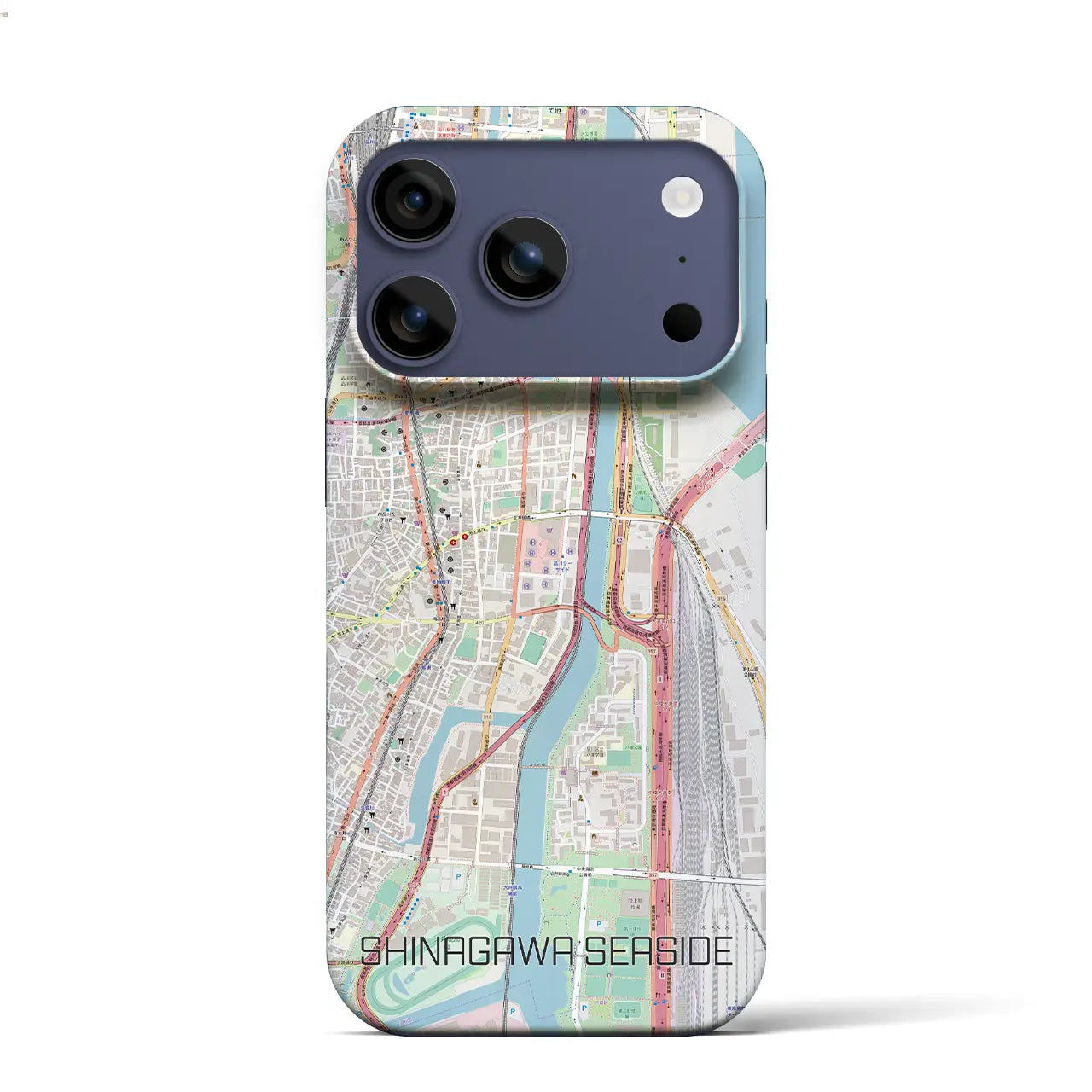 【品川シーサイド(東京都)】地図柄iPhoneケース(バックカバータイプ)