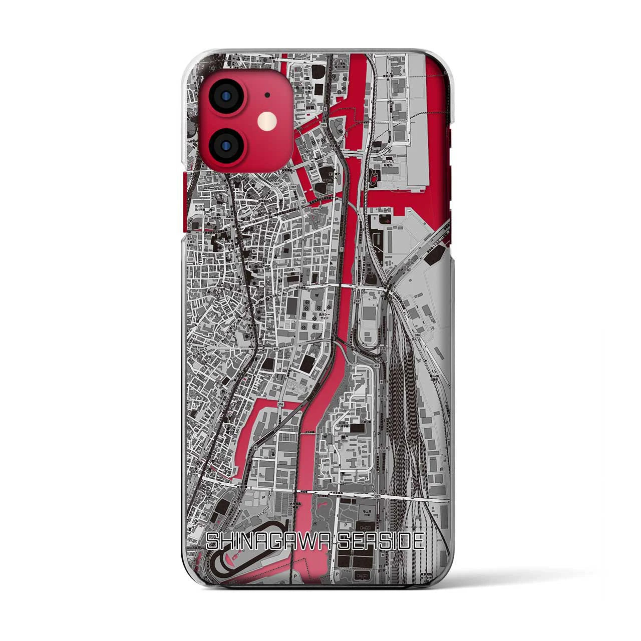 【品川シーサイド(東京都)】地図柄iPhoneケース(クリアタイプ)