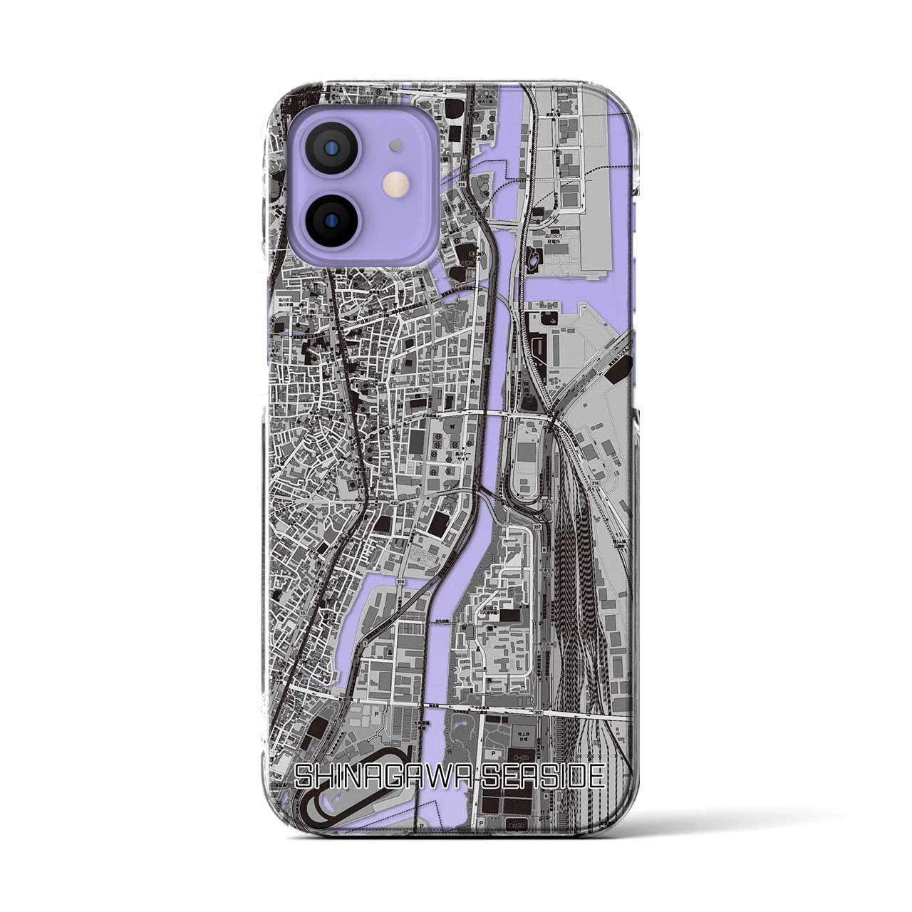 【品川シーサイド(東京都)】地図柄iPhoneケース(クリアタイプ)
