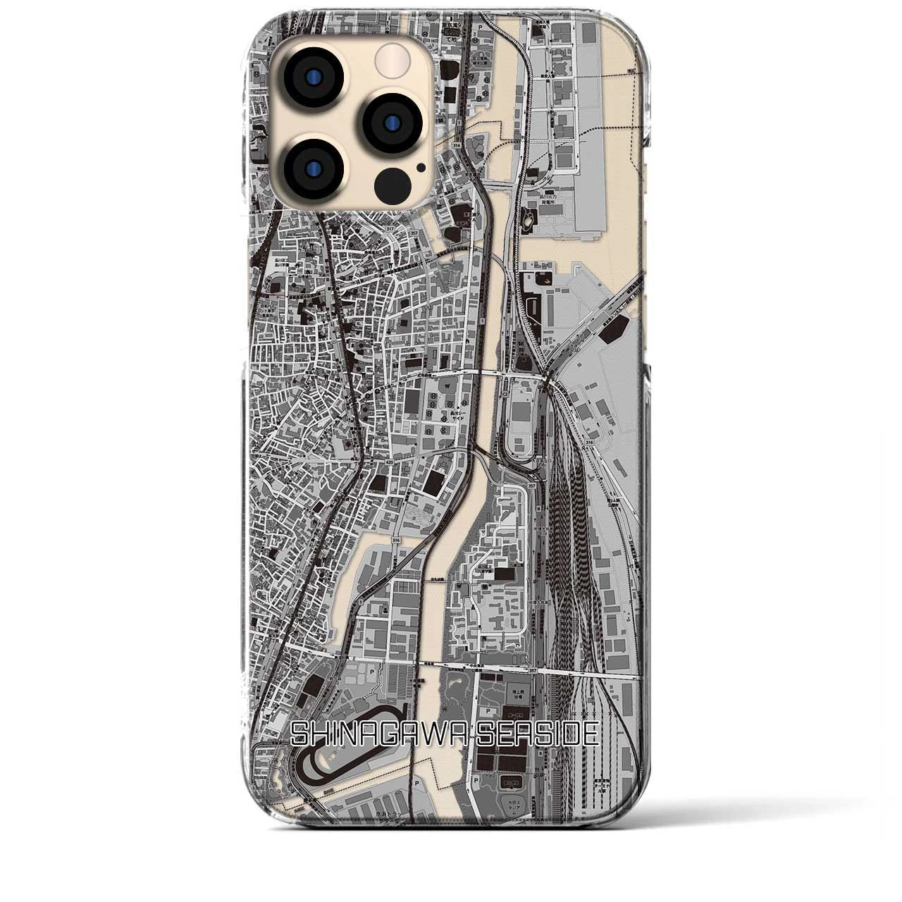 【品川シーサイド(東京都)】地図柄iPhoneケース(クリアタイプ)