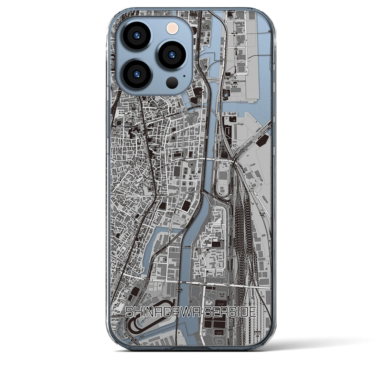 【品川シーサイド(東京都)】地図柄iPhoneケース(クリアタイプ)