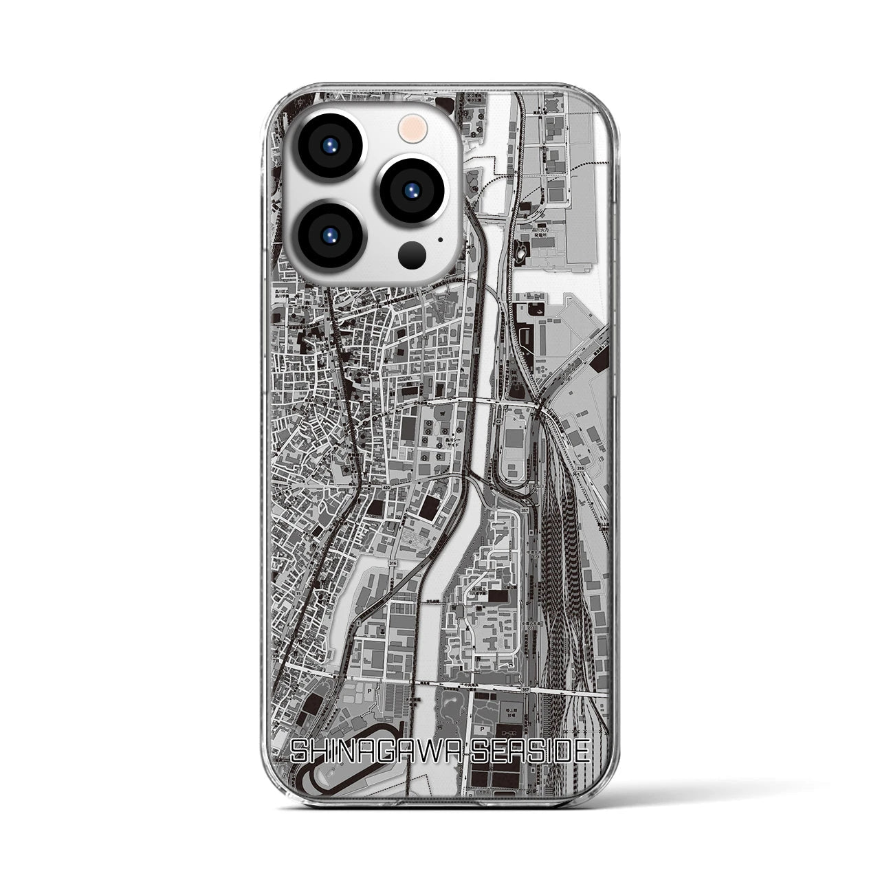【品川シーサイド(東京都)】地図柄iPhoneケース(クリアタイプ)