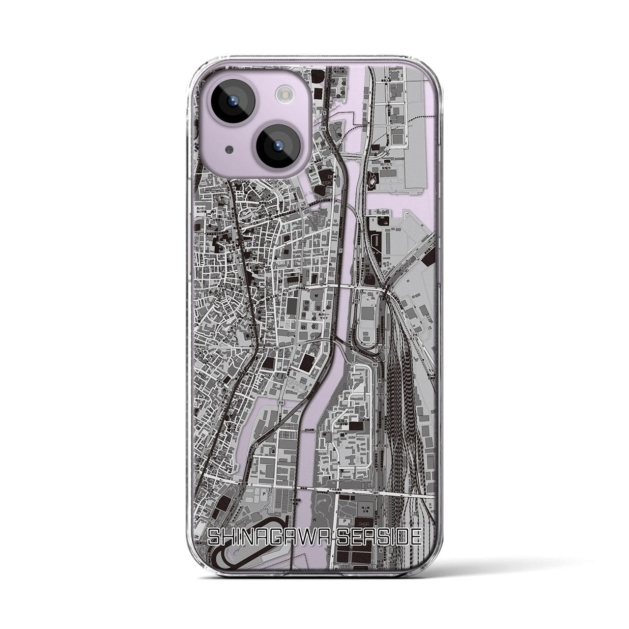 【品川シーサイド(東京都)】地図柄iPhoneケース(クリアタイプ)