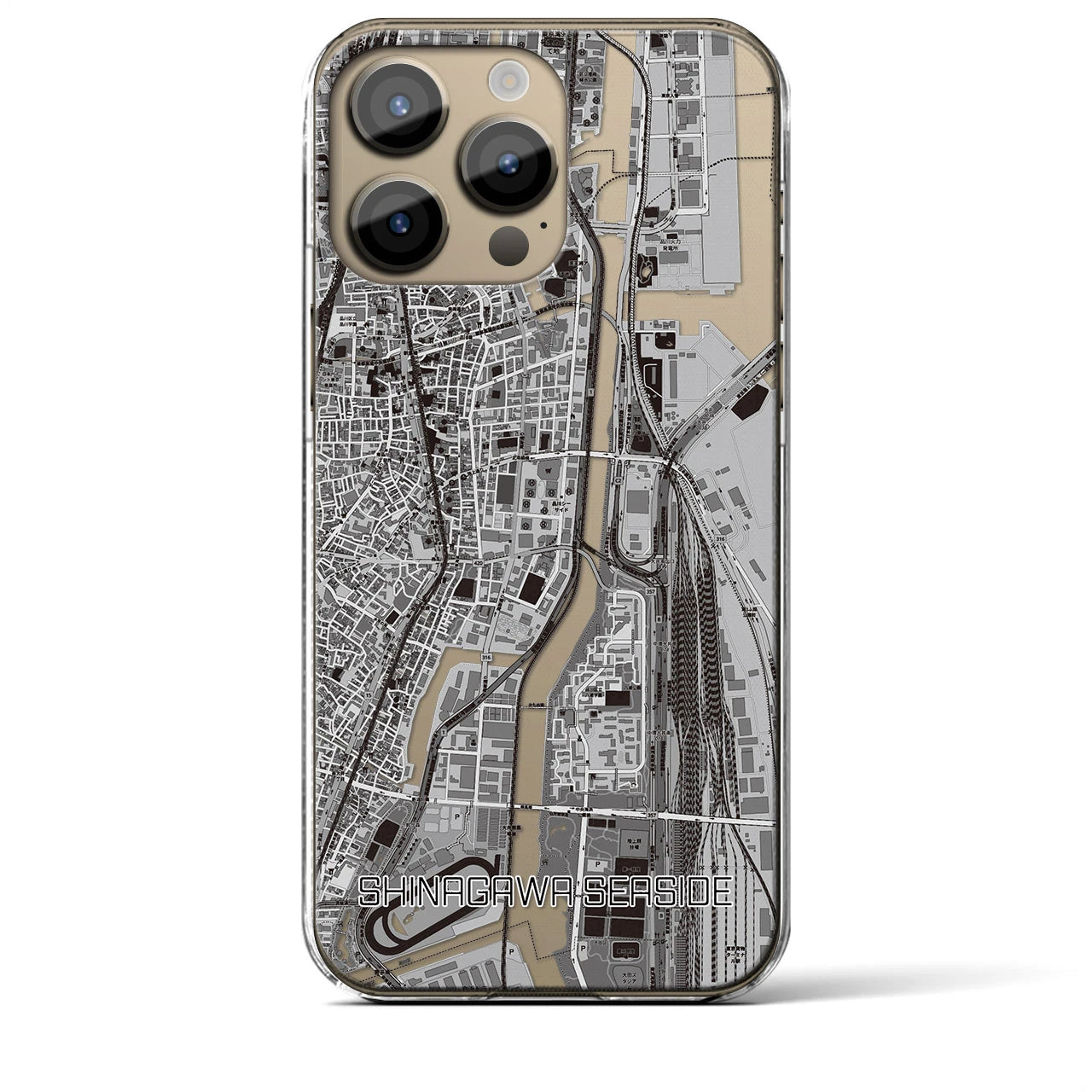 【品川シーサイド(東京都)】地図柄iPhoneケース(クリアタイプ)