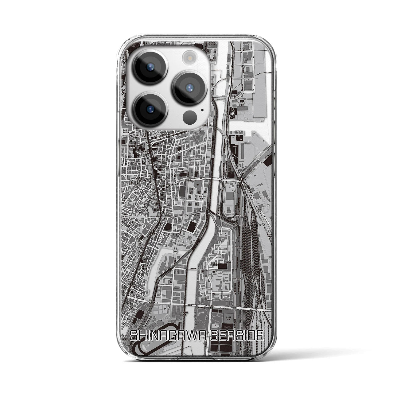 【品川シーサイド(東京都)】地図柄iPhoneケース(クリアタイプ)
