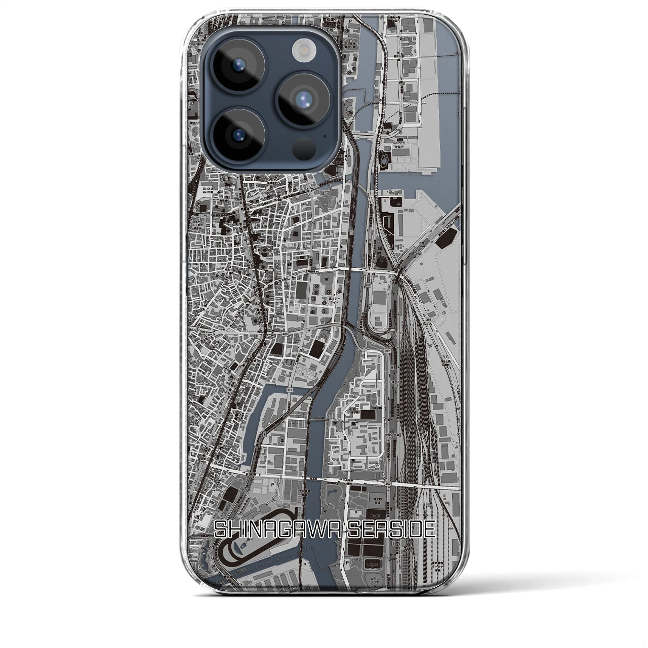 【品川シーサイド(東京都)】地図柄iPhoneケース(クリアタイプ)