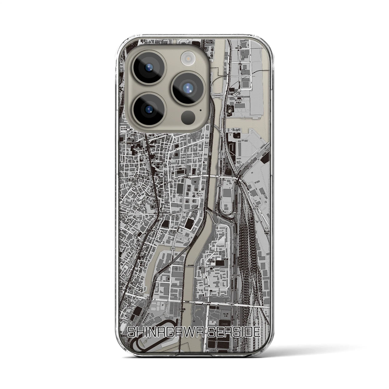 【品川シーサイド(東京都)】地図柄iPhoneケース(クリアタイプ)
