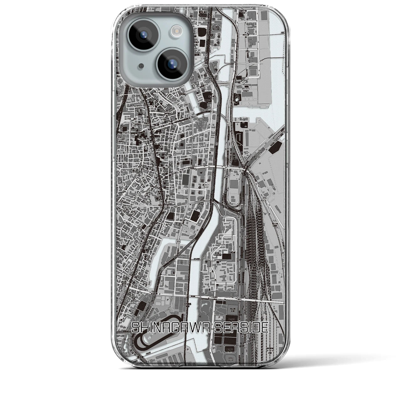 【品川シーサイド(東京都)】地図柄iPhoneケース(クリアタイプ)