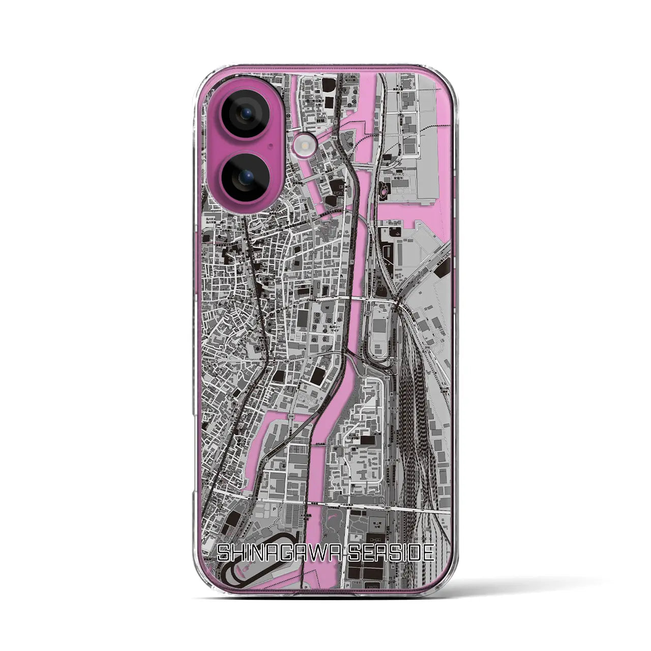 【品川シーサイド(東京都)】地図柄iPhoneケース(クリアタイプ)