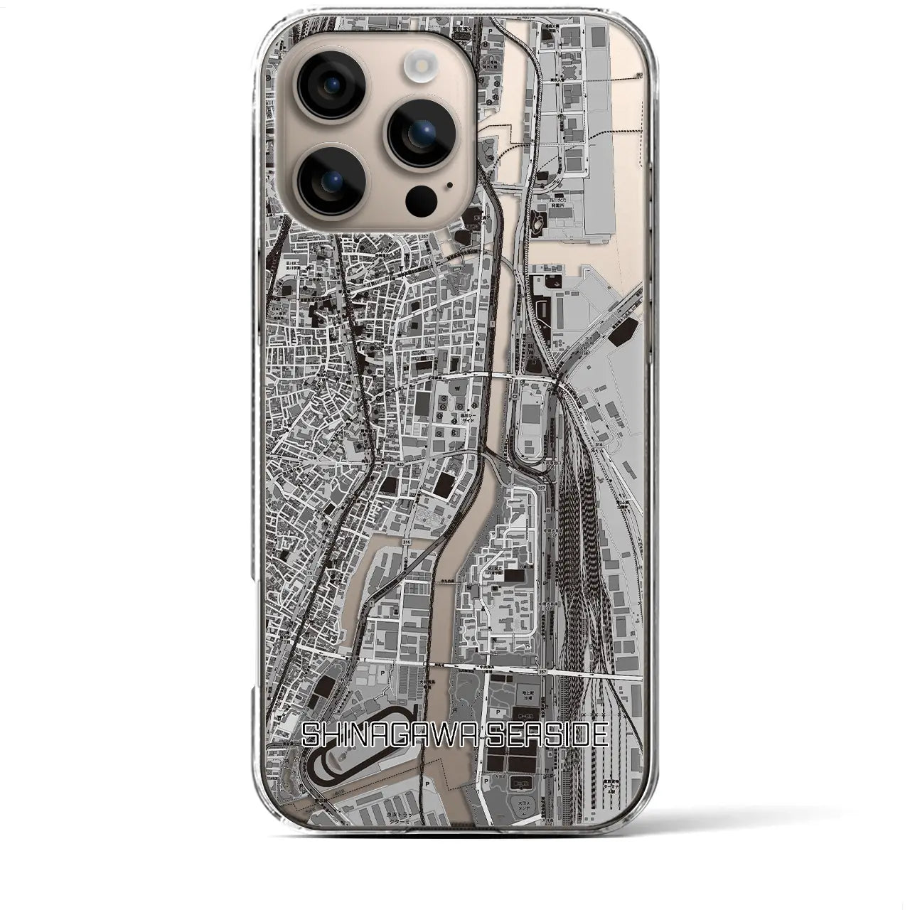 【品川シーサイド(東京都)】地図柄iPhoneケース(クリアタイプ)